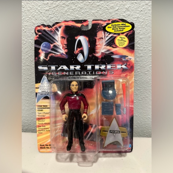 Vintage Star Trek Generations Captain Jean-Luc Picard Action Figure - Picture 1 of 4